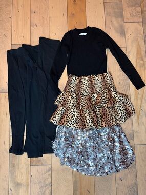 Excellent girls lot Janie & Jack Zara size 8-10 leggings skirts tops